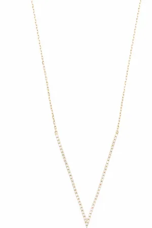 DJULA Collar Big V en oro amarillo de 18kt con diamantes