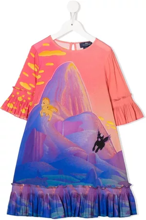 Stella McCartney Vestido estampado con volantes