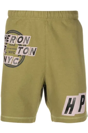 Heron Preston Pantalones cortos de chándal con parche del logo