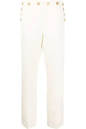 Khaite Pantalones de seda de talle alto