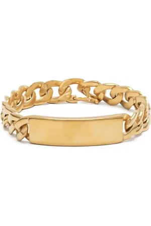 Maison Margiela Pulsera de cadena con logo grabado
