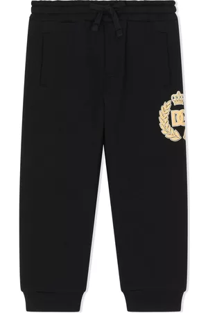 Dolce & Gabbana Pantalones - Pantalones de chándal con parche del logo