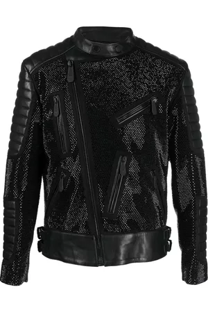 Philipp Plein Chaqueta biker texturizada