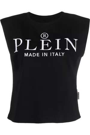 Philipp Plein Top sin mangas con logo estampado