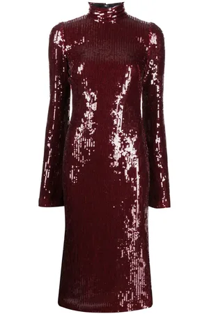 GALVAN Vestido midi con lentejuelas