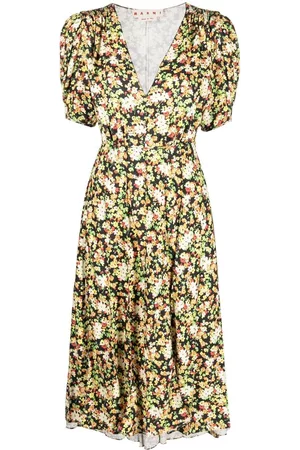 Marni Vestido midi con estampado floral