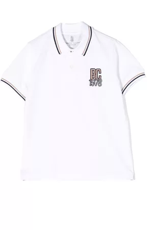 Brunello Cucinelli Polo con logo bordado