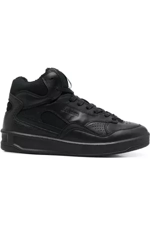 Jil Sander Zapatillas altas con logo en relieve