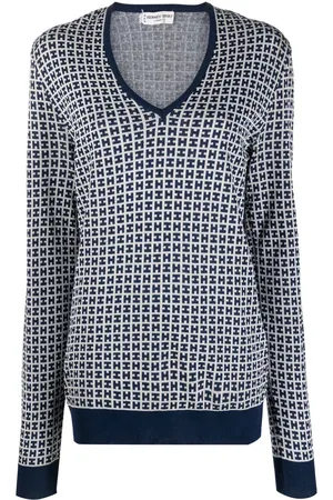 Hermès Top con motivo H en jacquard 1960 pre-owned