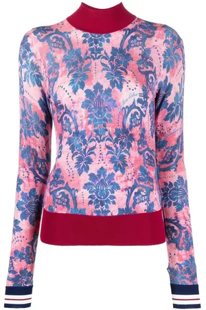 VERSACE Jersey con cuello alto y logo estampado