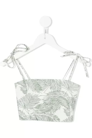 Little Bambah Top corto con estampado de palmeras