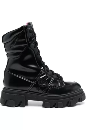 Chiara Ferragni Botas militares con logo bordado