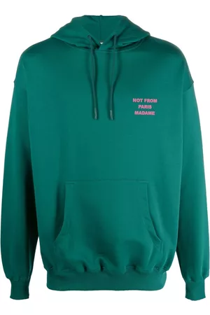 Drôle de Monsieur Sudadera con capucha y eslogan bordado