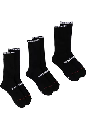 READYMADE Pack de tres pares de calcetines con logo