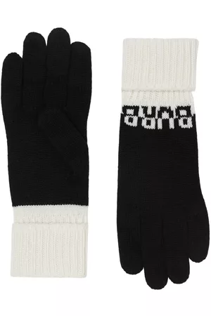 Burberry Guantes con logo en intarsia