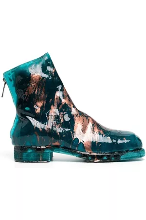 GUIDI Botines con manchas de pintura