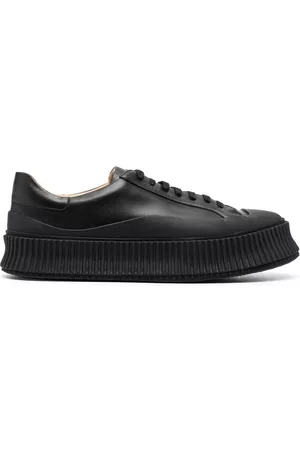 Jil Sander Zapatillas con cordones y suela de plataforma