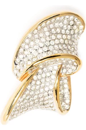 VALENTINO GARAVANI Broche con apliques de cristal 1990