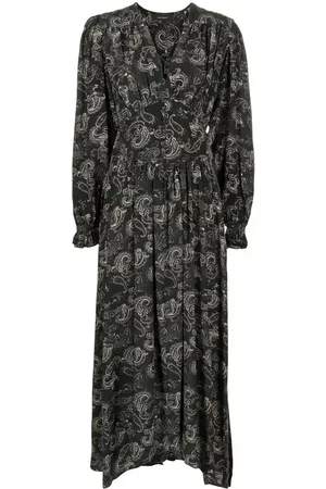 Isabel Marant Vestido midi Myrala con estampado de cachemira