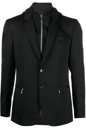 BILLIONAIRE Blazer con capucha y distintivo bordado