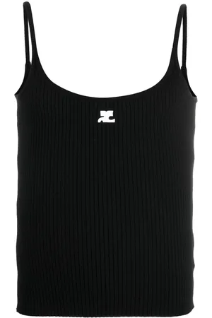 Courrèges Top con parche del logo