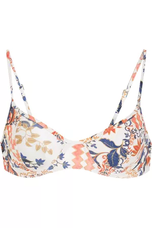 Lygia & Nanny Top de bikini Cassis con estampado gráfico