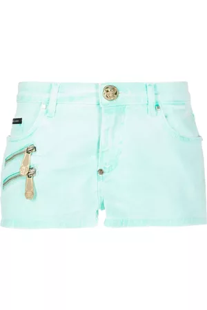 Philipp Plein Pantalones vaqueros cortos con estilo biker