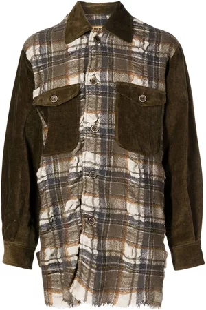 UMA WANG Chaqueta Juan de cuadros con paneles