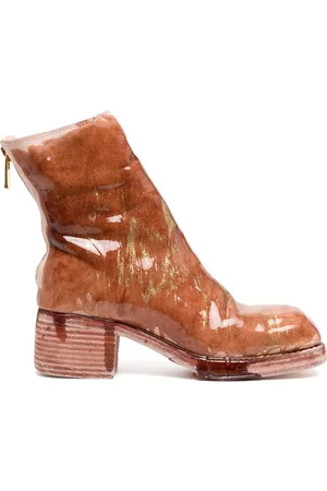 GUIDI Botines con detalle metalizado