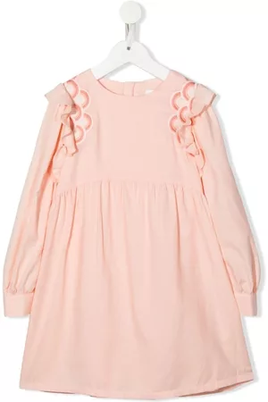 Chloé Vestido midi con bordado festoneado