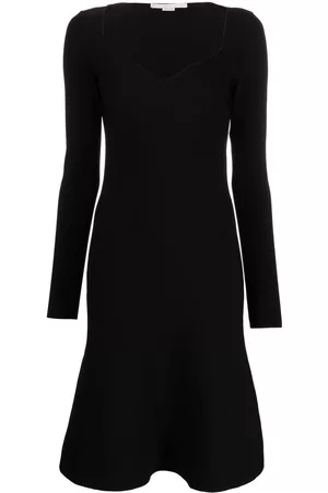 Stella McCartney Vestido acampanado con escote corazón