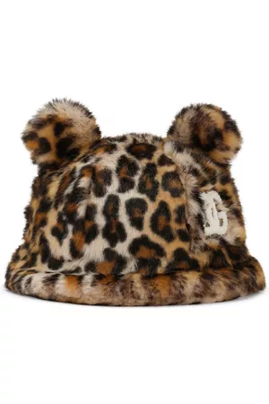 Dolce & Gabbana Kids Sombrero de pescador con estampado de leopardo
