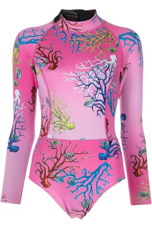 Cynthia Rowley Bañador con estampado coral