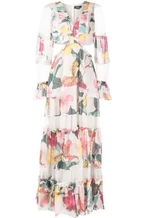 PATBO Vestido Hibiscus largo con aberturas