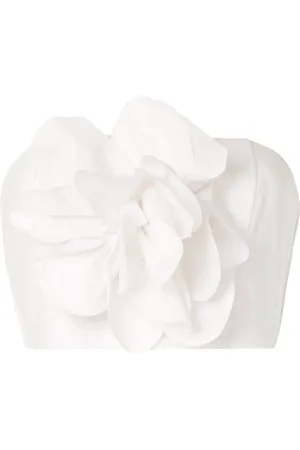 Bambah Top corto con apliques florales