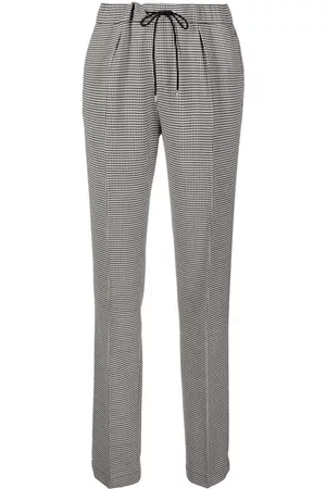 Ralph Lauren Pantalones de vestir a cuadros con pliegues