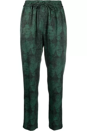 Aspesi Pantalones capri con estampado gráfico