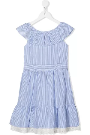 Ralph Lauren Vestido acampanado a rayas