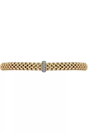 FOPE Pulsera Flexible en oro blanco y amarillo de 18kt con diamantes
