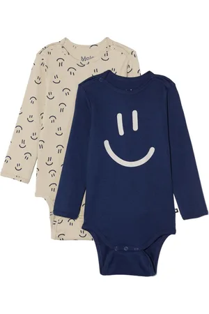 Molo Set de dos bodies con sonrisa estampada