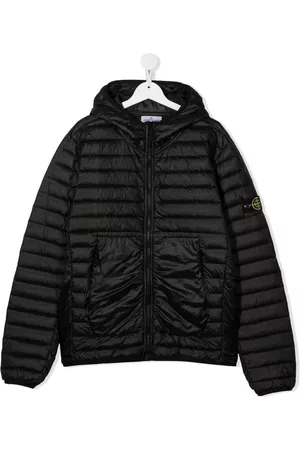 Stone Island Plumífero con parche del logo