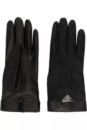 Prada Guantes con logo triangular