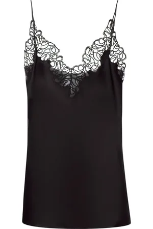 Stella McCartney Top con ribete de encaje