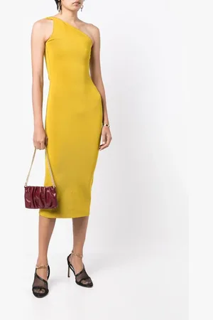 GALVAN Vestido midi de una sola manga