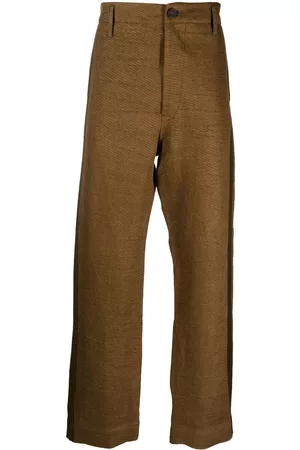ZIGGY CHEN Pantalones rectos con raya lateral
