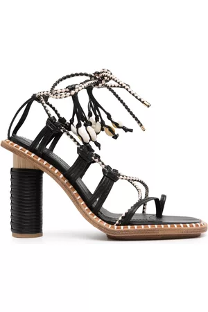ULLA JOHNSON Sandalias Cora con detalle de conchas