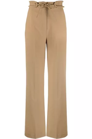 Nanushka Pantalones anchos con cintura lazada