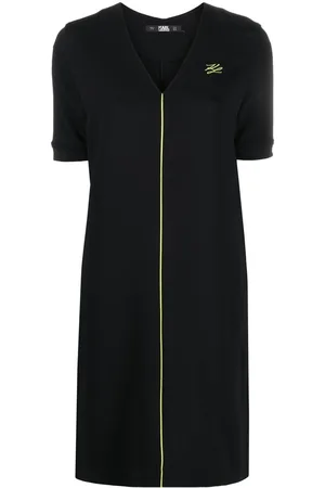 Karl Lagerfeld Vestido corto con logo bordado