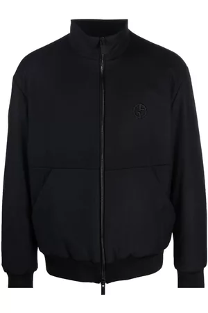 Giorgio Armani Chaqueta con logo bordado y cremallera