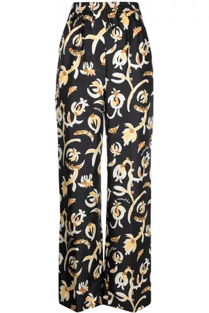 Nanushka Pantalones con cinturilla elástica y motivo floral